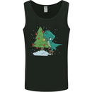 Funny T-Rex Christmas Tree Dinosaur Mens Vest Tank Top Black