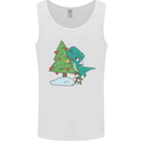 Funny T-Rex Christmas Tree Dinosaur Mens Vest Tank Top White