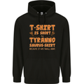 Funny T-Rex Dinosaur Childrens Kids Hoodie Black