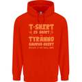 Funny T-Rex Dinosaur Childrens Kids Hoodie Bright Red