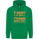 Funny T-Rex Dinosaur Childrens Kids Hoodie Irish Green