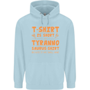 Funny T-Rex Dinosaur Childrens Kids Hoodie Light Blue