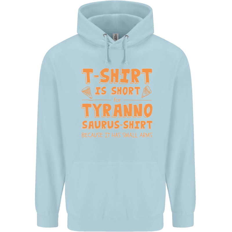 Funny T-Rex Dinosaur Childrens Kids Hoodie Light Blue