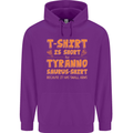 Funny T-Rex Dinosaur Childrens Kids Hoodie Purple