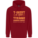 Funny T-Rex Dinosaur Childrens Kids Hoodie Red