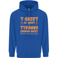 Funny T-Rex Dinosaur Childrens Kids Hoodie Royal Blue