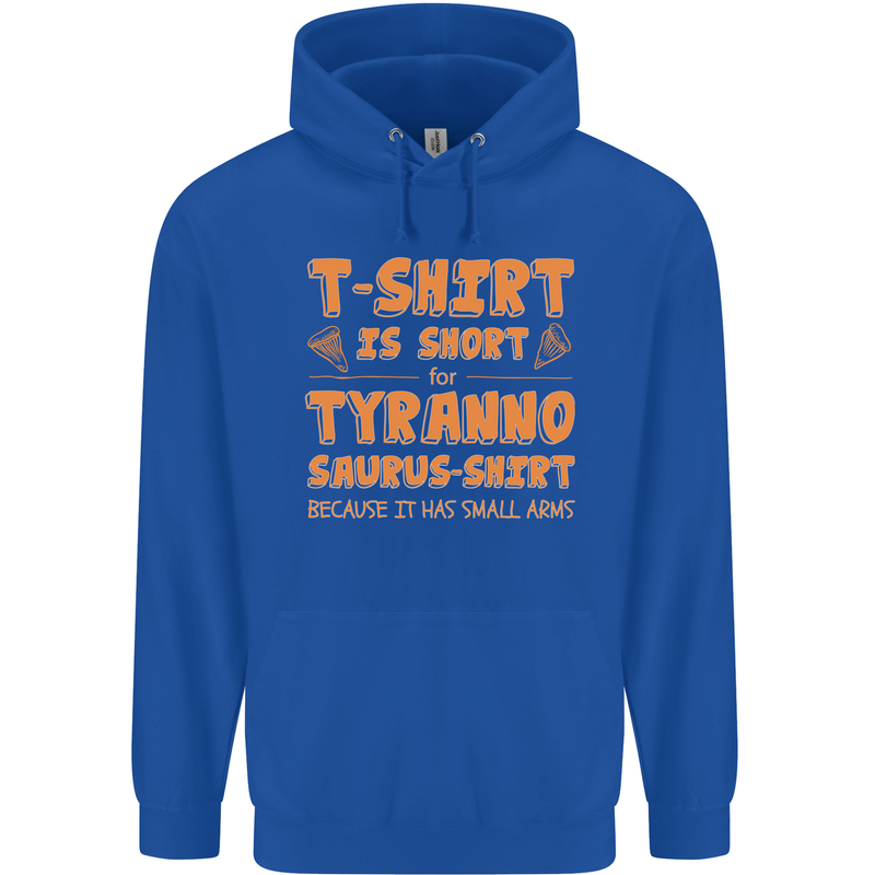 Funny T-Rex Dinosaur Childrens Kids Hoodie Royal Blue