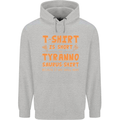 Funny T-Rex Dinosaur Childrens Kids Hoodie Sports Grey