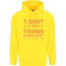 Funny T-Rex Dinosaur Childrens Kids Hoodie Yellow