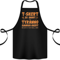 Funny T-Rex Dinosaur Cotton Apron 100% Organic Black