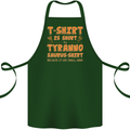 Funny T-Rex Dinosaur Cotton Apron 100% Organic Forest Green