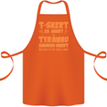 Funny T-Rex Dinosaur Cotton Apron 100% Organic Orange