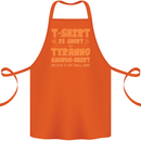 Funny T-Rex Dinosaur Cotton Apron 100% Organic Orange
