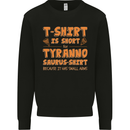 Funny T-Rex Dinosaur Kids Sweatshirt Jumper Black