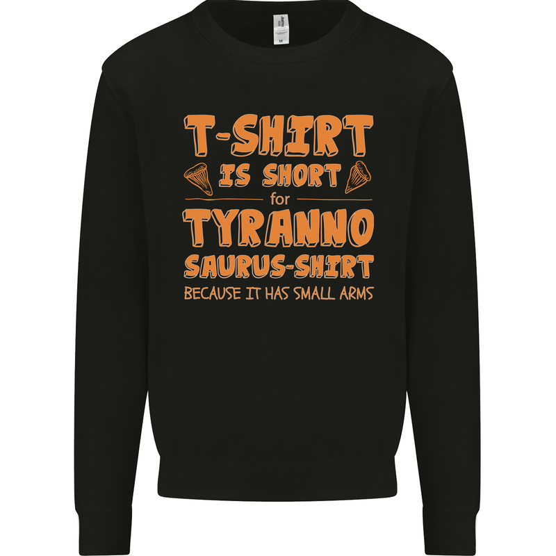 Funny T-Rex Dinosaur Kids Sweatshirt Jumper Black