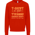 Funny T-Rex Dinosaur Kids Sweatshirt Jumper Bright Red
