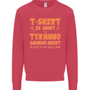 Funny T-Rex Dinosaur Kids Sweatshirt Jumper Heliconia