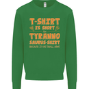 Funny T-Rex Dinosaur Kids Sweatshirt Jumper Irish Green