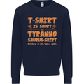 Funny T-Rex Dinosaur Kids Sweatshirt Jumper Navy Blue