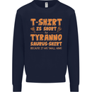 Funny T-Rex Dinosaur Kids Sweatshirt Jumper Navy Blue