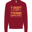 Funny T-Rex Dinosaur Kids Sweatshirt Jumper Red