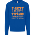Funny T-Rex Dinosaur Kids Sweatshirt Jumper Royal Blue