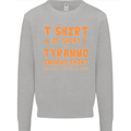 Funny T-Rex Dinosaur Kids Sweatshirt Jumper Sports Grey