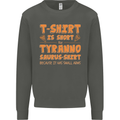Funny T-Rex Dinosaur Kids Sweatshirt Jumper Storm Grey