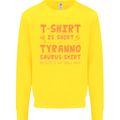 Funny T-Rex Dinosaur Kids Sweatshirt Jumper Yellow