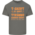Funny T-Rex Dinosaur Mens Cotton T-Shirt Tee Top Charcoal