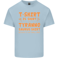 Funny T-Rex Dinosaur Mens Cotton T-Shirt Tee Top Light Blue