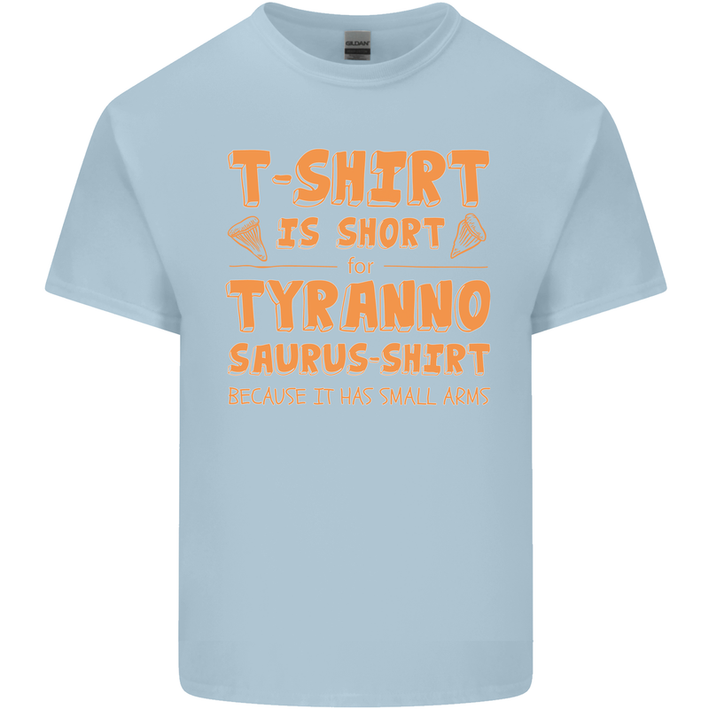 Funny T-Rex Dinosaur Mens Cotton T-Shirt Tee Top Light Blue