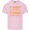 Funny T-Rex Dinosaur Mens Cotton T-Shirt Tee Top Light Pink
