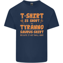 Funny T-Rex Dinosaur Mens Cotton T-Shirt Tee Top Navy Blue