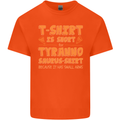 Funny T-Rex Dinosaur Mens Cotton T-Shirt Tee Top Orange