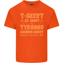 Funny T-Rex Dinosaur Mens Cotton T-Shirt Tee Top Orange