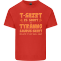 Funny T-Rex Dinosaur Mens Cotton T-Shirt Tee Top Red