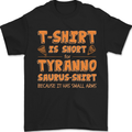 Funny T-Rex Dinosaur Mens T-Shirt 100% Cotton Black