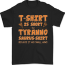 Funny T-Rex Dinosaur Mens T-Shirt 100% Cotton Black