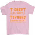 Funny T-Rex Dinosaur Mens T-Shirt 100% Cotton Light Pink