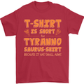 Funny T-Rex Dinosaur Mens T-Shirt 100% Cotton Red