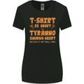 Funny T-Rex Dinosaur Womens Wider Cut T-Shirt Black