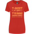 Funny T-Rex Dinosaur Womens Wider Cut T-Shirt Red