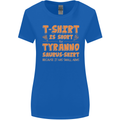 Funny T-Rex Dinosaur Womens Wider Cut T-Shirt Royal Blue
