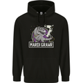 Funny T-Rex Mardi Gras Grawr Dinosaur Childrens Kids Hoodie Black