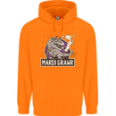 Funny T-Rex Mardi Gras Grawr Dinosaur Childrens Kids Hoodie Orange