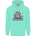 Funny T-Rex Mardi Gras Grawr Dinosaur Childrens Kids Hoodie Peppermint