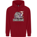 Funny T-Rex Mardi Gras Grawr Dinosaur Childrens Kids Hoodie Red