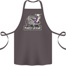 Funny T-Rex Mardi Gras Grawr Dinosaur Cotton Apron 100% Organic Dark Grey