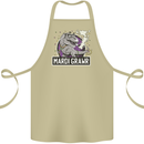Funny T-Rex Mardi Gras Grawr Dinosaur Cotton Apron 100% Organic Khaki